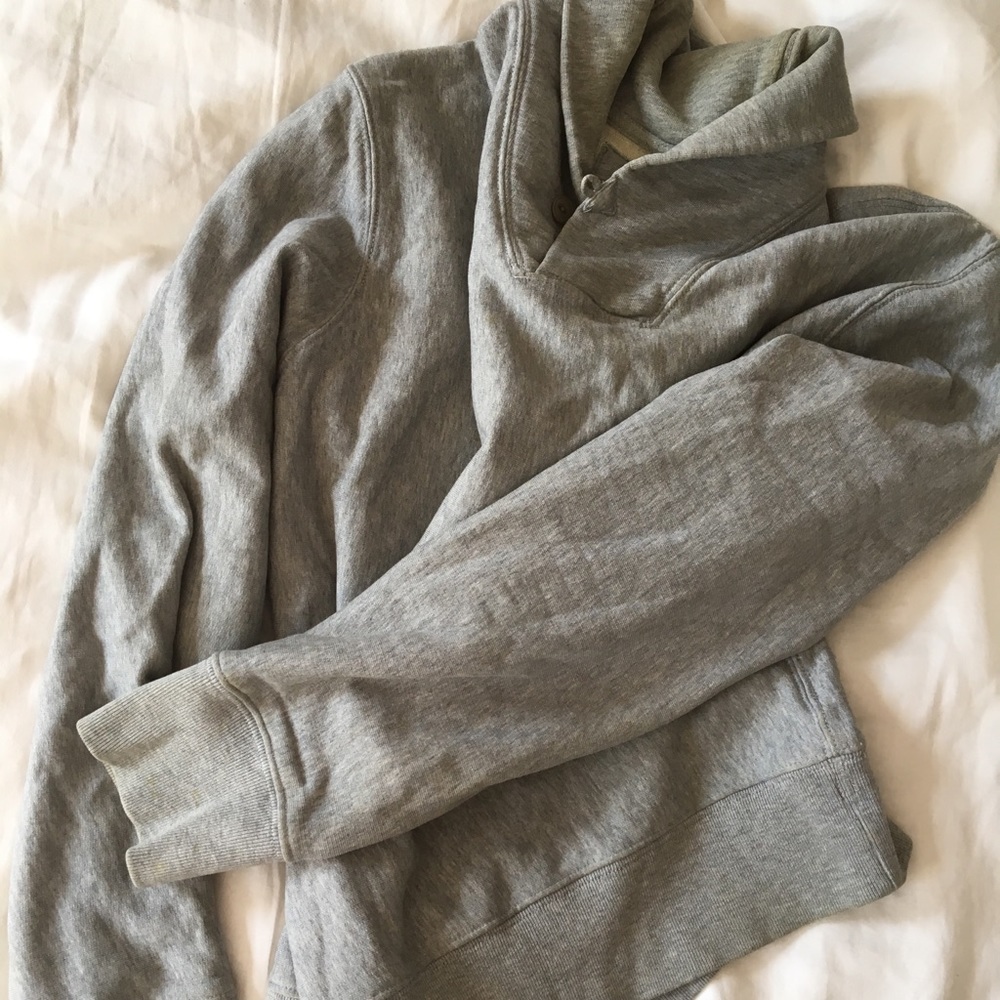 J Crew M Heather Gray Shawl-Collar Sweater - Picture 5 of 5